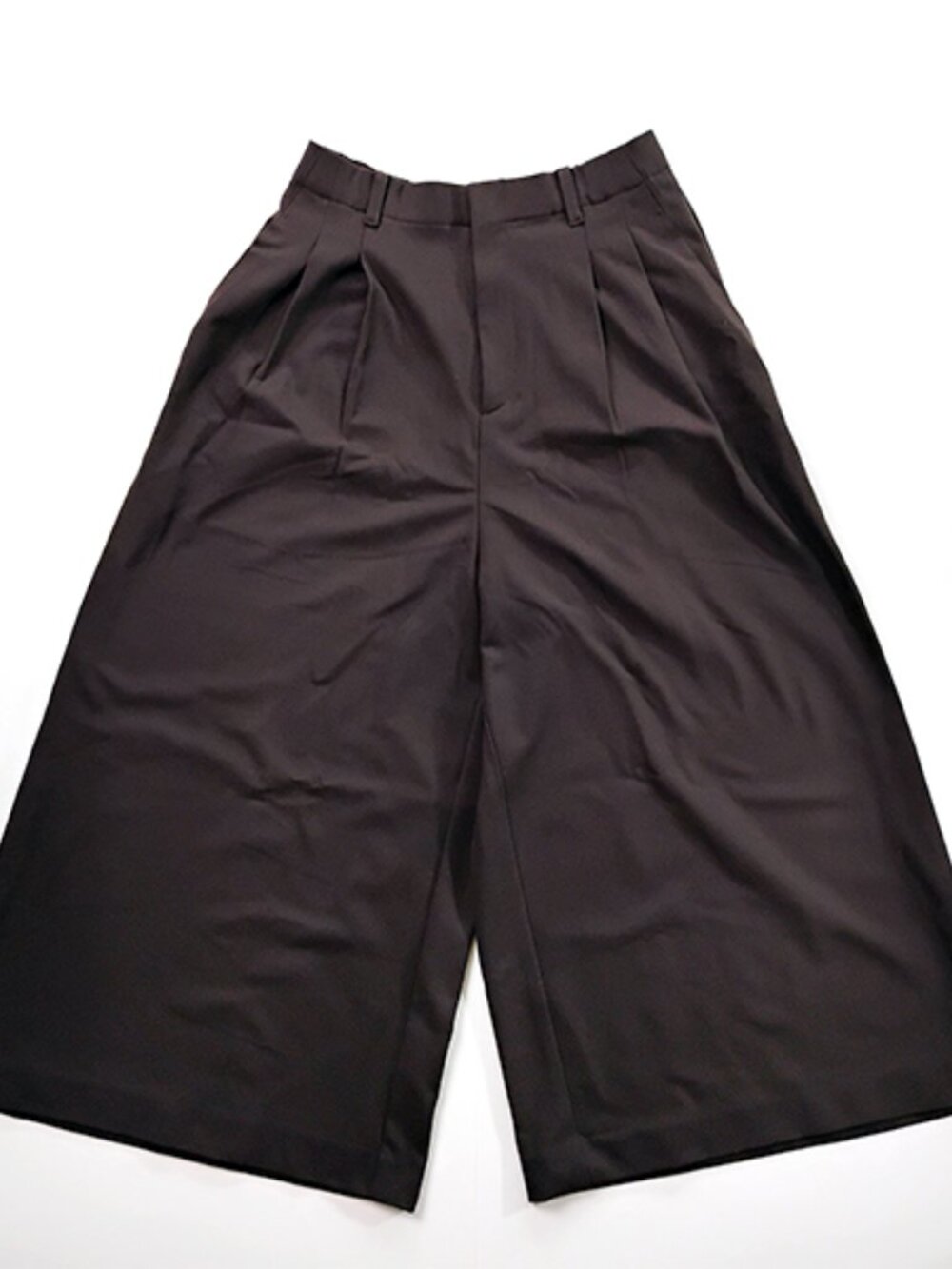 Brand New Women's Ladies Uniqlo :C Culottes Dark Brown Pants Wide Leg High Rise